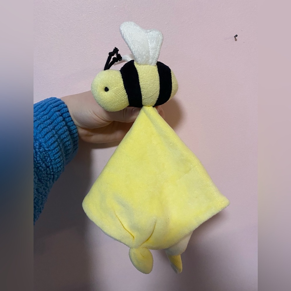 Burt’s bees baby bee lovey security blanket yellow
